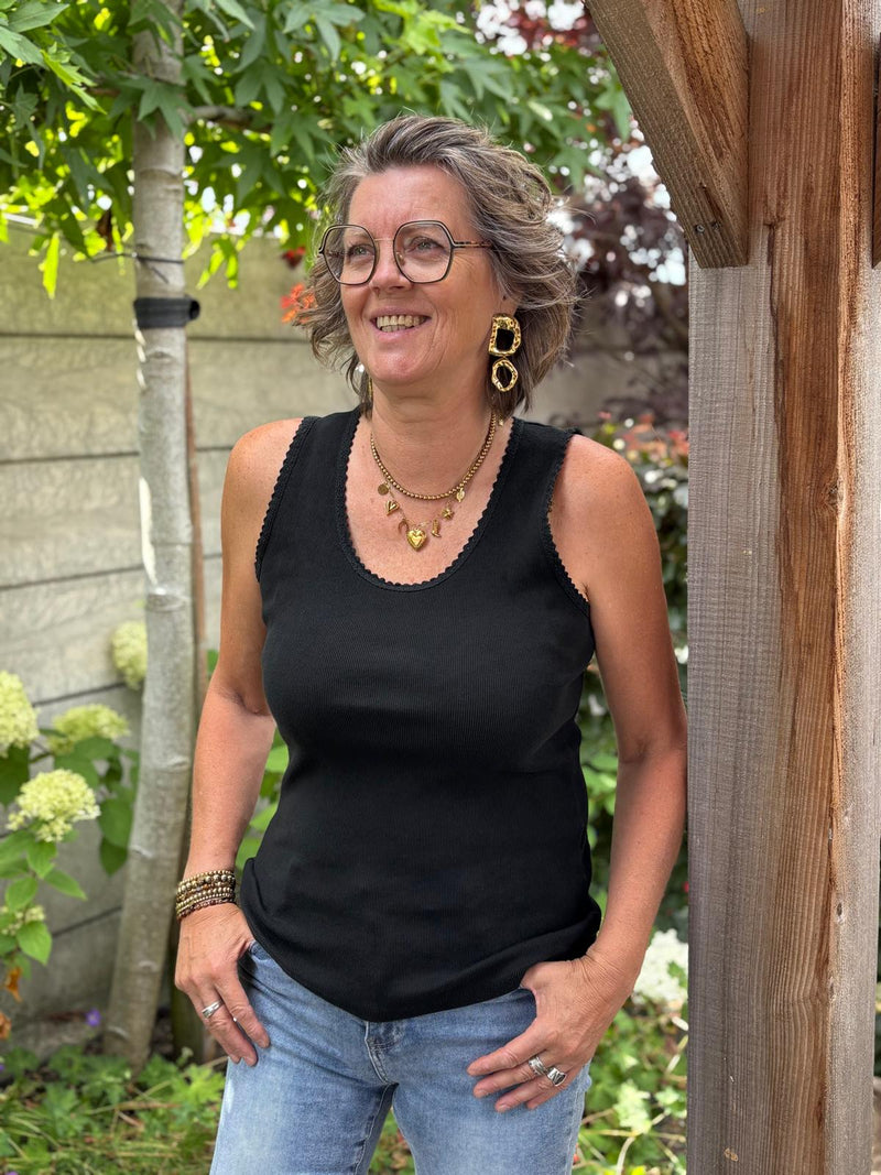 Top Perla Zwart