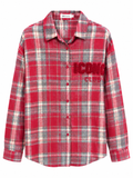 Ruit Blouse Iconic Rood