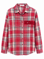 Ruit Blouse Iconic Rood