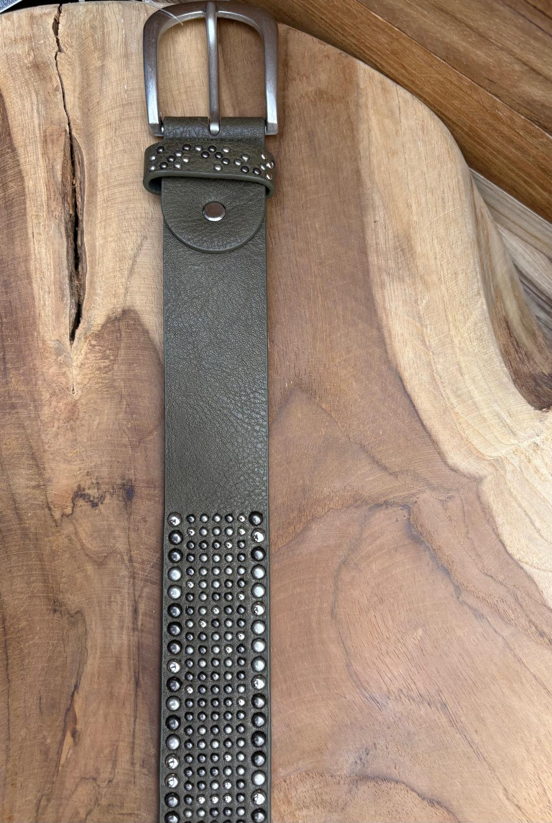 Riem Groen Studs/Zilver