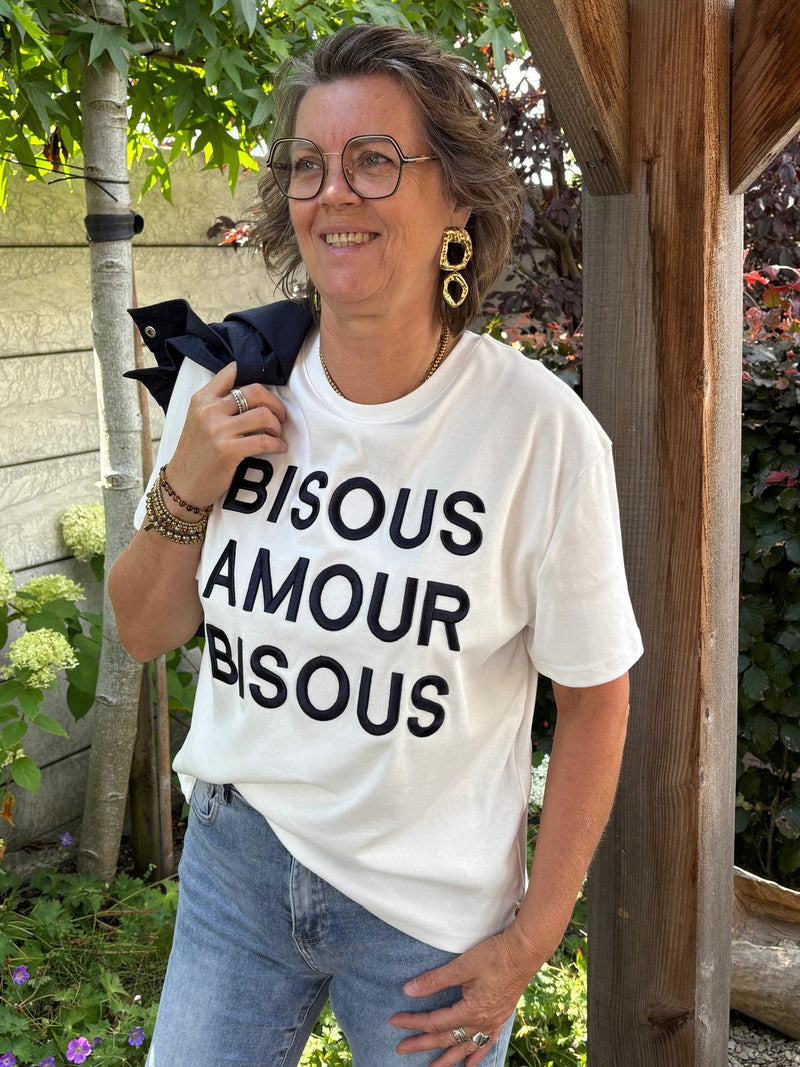 Ambika T-shirt Bisous Donkerblauw
